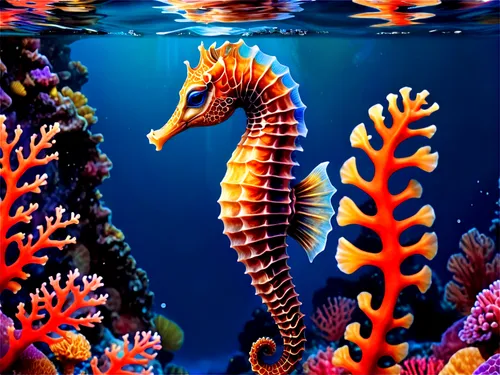 sea life underwater,koi fish,seahorses,seahorse,coral fish,coral swirl,sea animal,koi,semiaquatic,marine animal,arowanas,coral guardian,underwater world,tropical fish,underwater background,underwater fish,marine life,sea life,coral reef,aquarium fish,Conceptual Art,Fantasy,Fantasy 34