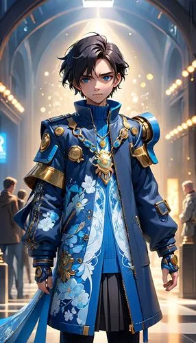 shuanghuan noble,cg artwork,imperial coat,guilinggao,wuchang,leo,mukimono,emperor,xiangwei,blue peacock,anime japanese clothing,yi sun sin,hamelin,male character,xun,bianzhong,celebration cape,yukio,hanbok,merlin,Anime,Anime,Cartoon