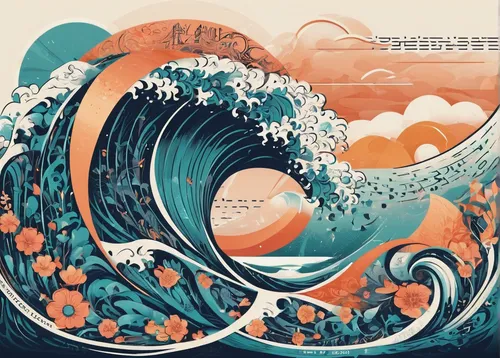 japanese waves,japanese wave paper,ocean waves,japanese wave,currents,rogue wave,wave pattern,waves circles,tidal wave,waves,big wave,tsunami,big waves,water waves,tide,surf,cool woodblock images,the wind from the sea,mermaid vectors,tide-low,Illustration,Vector,Vector 21