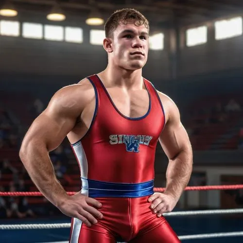 a handsome muscular college wrestler wearing a shiny low cut singlet ,wrestling singlet,collegiate wrestling,pankration,greco-roman wrestling,wrestler,scholastic wrestling,freestyle wrestling,folk wre