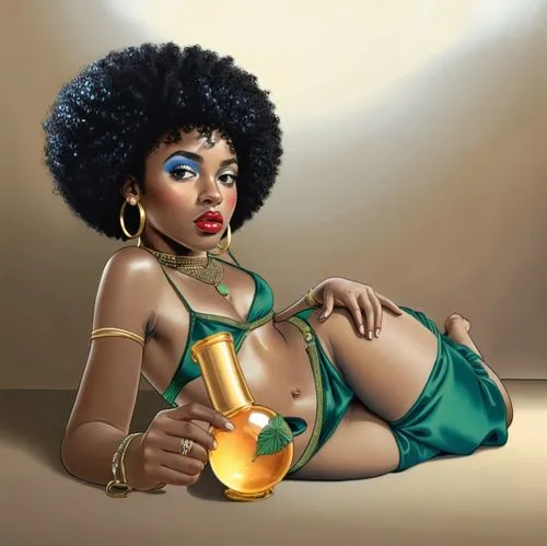 a black girl, afro girl, photorealistic art, a black girl, girl lying down, calm girl, photorealistic art.,an artistic portrait of a woman dressed up in african american traditional dress,oshun,ikpe,c