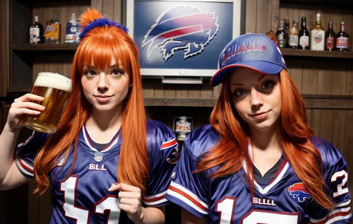 redheads,nfl,national football league,super bowl,ravens,football fan accessory,autographed sports paraphernalia,cowgirls,energy drinks,sports fan accessory,beer match,sports drink,jets,barmaid,football autographed paraphernalia,zebru,carbonated soft drinks,sports uniform,birds of prey,beer bottles