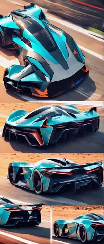 Describe a futuristic hypercar with sleek design and advanced technology.,futuristic car,concept car,sports prototype,gulf,acura arx-02a,vector w8,p1,mercedes-benz ssk,jaguar xj13,corvette mako shark,