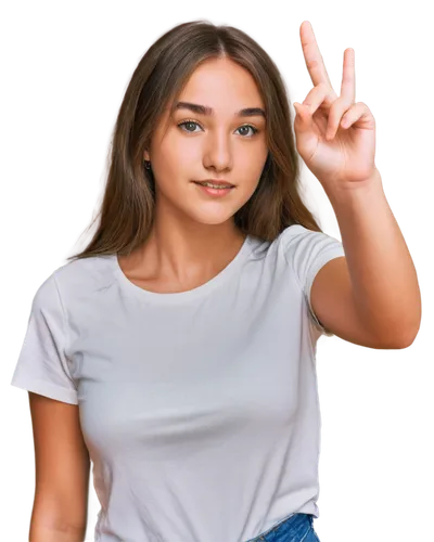 girl on a white background,girl in t-shirt,girl with speech bubble,peace sign,hand sign,png transparent,teen,sign language,hand gesture,girl with cereal bowl,tiktok icon,asl,v sign,pointing woman,transparent background,skype icon,woman pointing,emoji,w,twitch icon,Art,Classical Oil Painting,Classical Oil Painting 20