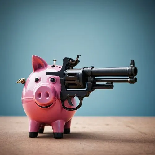 хрюша пистолет,piggybank,piggy bank,weaponisation,pensiones,cartoon pig,gundlach,pension mark,unintimidated,armscor,little pigs,confiscation,securitisation,arming,pensions,underfinancing,securitizatio