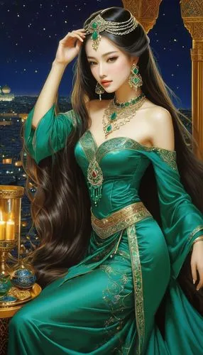 sheherazade,mastani,anarkali,oriental princess,scheherazade,mervat,Illustration,Realistic Fantasy,Realistic Fantasy 08