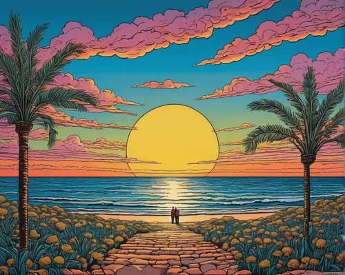 sunset beach,beach landscape,coast sunset,sea beach-marigold,sun,sunrise beach,sunset,dream beach,tropics,ocean paradise,sun and sea,delight island,the horizon,beach scenery,tropical sea,the sun has set,paradiso,paradise beach,horizon,south seas,Illustration,American Style,American Style 15