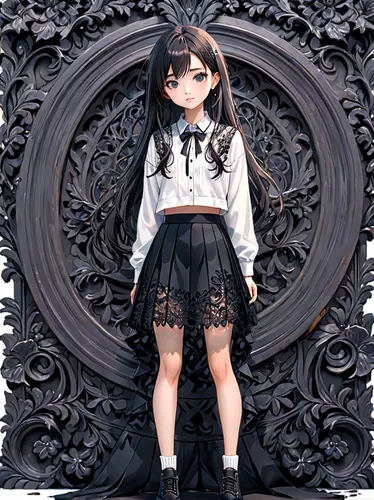 anime japanese clothing,gothic fashion,gothic dress,gothic style,fashion doll,artist doll,doll dress,overskirt,tumbling doll,dress doll,black rose,gothic,dollhouse accessory,designer dolls,marionette,doll figure,gothic portrait,cloth doll,armoire,eyelet,Anime,Anime,General