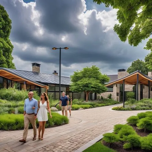 visitor center,winery,north american fraternity and sorority housing,equestrian center,silver oak,bendemeer estates,feng shui golf course,garden buildings,landscaping,driveway,aileron,sake gardens,southern wine route,corten steel,landscape lighting,paved square,new housing development,pavers,eco hotel,clubhouse,Photography,General,Realistic