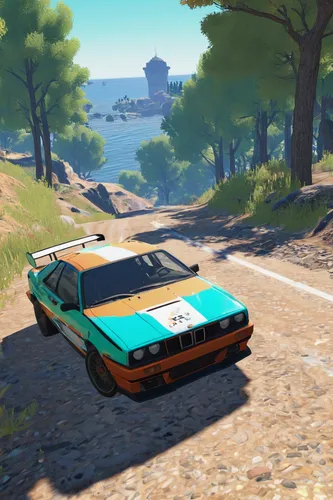 lotus esprit,teal and orange,lamborghini jalpa,lancia stratos,gulf,lancia montecarlo,game car,retro vehicle,porsche 924,porsche 914,ferrari daytona,toyota ae85,geo metro,fiat x1/9,lotus cortina,lamborghini jarama,porsche 944,elektrocar,retro car,fiat uno,Conceptual Art,Daily,Daily 31