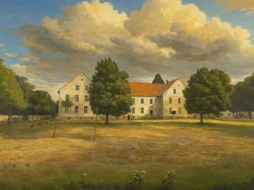 sedlacek,mesdag,heemskerck,dutch landscape,eckersberg,beyeler,zwartnek arassari,lutteroth,rural landscape,kasteel,farm landscape,knud,holmlund,korsholm,ruysdael,holthus,farmhouse,agricultural scene,hartenstein,seminary