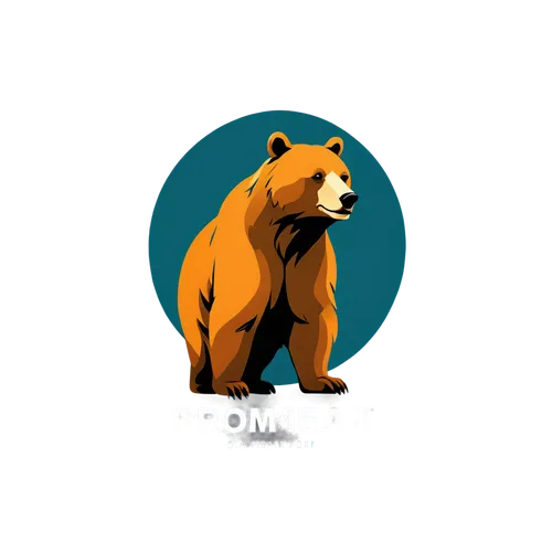 a simple Logo for Promeai on the theme of Bear, vector art, flat design, white background,bearman,pommer,bearmanor,bornem,propound,brown bear,ponemon,promontorium,holonomic,promontory,borneman,fromong