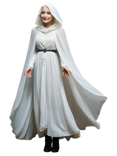 abaya,nun,suit of the snow maiden,overskirt,angel figure,princess leia,bridal clothing,white rose snow queen,celebration cape,the prophet mary,the snow queen,cloak,garment,imperial coat,the angel with the veronica veil,hijaber,dress form,robe,png transparent,vestment,Illustration,Realistic Fantasy,Realistic Fantasy 31