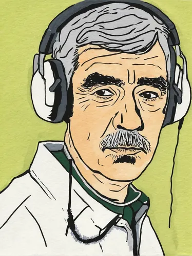 sports commentator,basil total,american football coach,pesto,vector art,vector illustration,football coach,klinkel,caricature,tennis coach,müller,vector image,announcer,basil,ernő rubik,cartoon doctor,clip-art,coloring book for adults,adobe illustrator,listening to coach,Illustration,Paper based,Paper Based 21