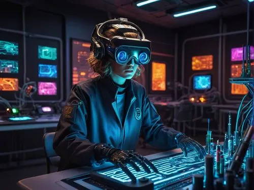 cyber glasses,technologist,girl at the computer,cyberpunk,cyberia,computerologist,cybersmith,arktika,operator,researcher,cyberpunks,cyber,neon human resources,synth,cyberpatrol,technological,cybertrader,scientist,cyberangels,cyberscene,Conceptual Art,Oil color,Oil Color 06