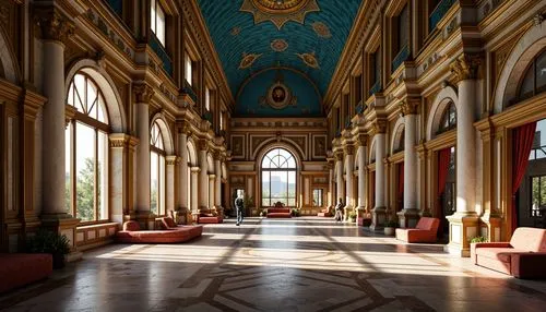 europe palace,royal interior,corridor,palaces,sapienza,louvre,venaria,hall of nations,venetian hotel,ornate room,ritzau,royal palace,the royal palace,certosa di pavia,hermitage,hallway,mikhailovsky,the palace,grand master's palace,grandeur