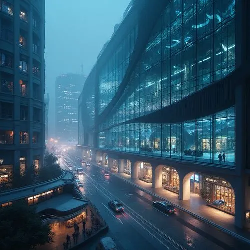 transbay,foggy bottom,yonge,benaroya,urban landscape,toronto,taikoo,vancouver,blue hour,glass building,north american fog,skyways,parkade,paulista,foggy,atmospheres,foggy day,office buildings,early fog,burrard,Photography,General,Realistic