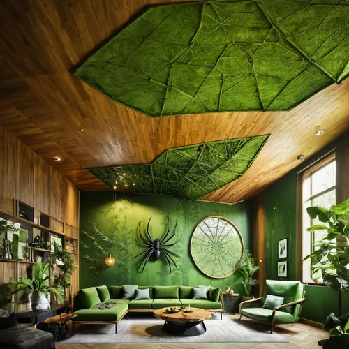 green living,houseplant,intensely green hornbeam wallpaper,eco hotel,interior design,interior modern design,cubic house,eco-construction,living room,modern decor,concrete ceiling,mid century house,tree house,house plants,loft,interior decoration,great room,modern living room,bamboo curtain,tree house hotel