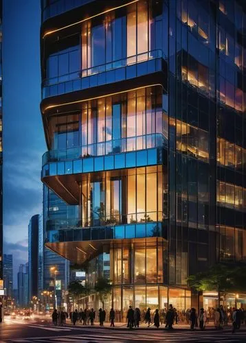 glass facade,glass facades,glass building,difc,sathorn,office buildings,tishman,costanera center,andaz,juilliard,capitaland,hearst,julliard,office building,citicorp,enernoc,ryerson,commerzbank,citigroup,blue hour,Illustration,Japanese style,Japanese Style 05