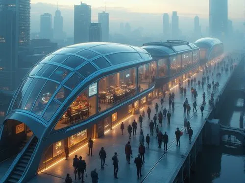 sky train,futuristic architecture,elevated railway,skywalk,skybridge,skytrain,skyways,skywalks,tianjin,maglev,guangzhou,mvrdv,skytrains,commuters,skyrail,skylink,chengdu,randstadrail,shanghai,futuristic art museum,Photography,General,Realistic