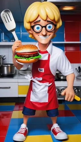 chef,mini e,star kitchen,pubg mascot,burguer,hamburger,girl in the kitchen,zest,cook ware,cook,burgers,burger,hamburgers,mayonnaise,big hamburger,cooking show,classic burger,hamburger plate,cuisine,sausage bread,Illustration,Realistic Fantasy,Realistic Fantasy 19