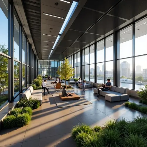 roof garden,roof terrace,penthouses,roof landscape,daylighting,modern office