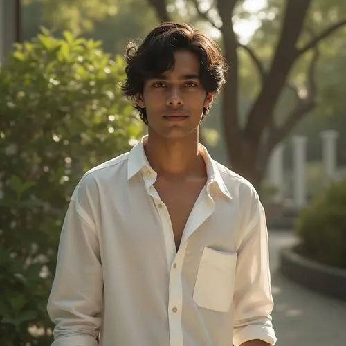 a young man poses for a po while in a park,adipati,shantanu,banerjee,dhruv,jotwani,khandelwal