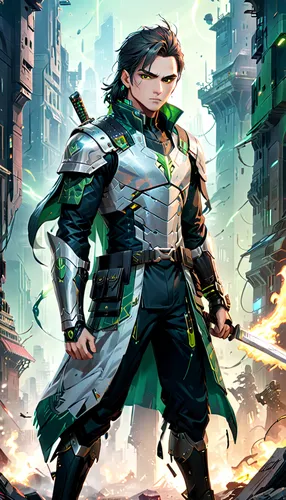 Envision Ghazi Warrior, a superhero with a strong link to the historical Ghazis. He is dressed in armor that blends traditional warrior attire with modern, battle-ready enhancements. The hero stands i