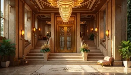 hallway,hotel lobby,entryway,art deco,the threshold of the house,pillars,house entrance,corridors,hallway space,entranceway,art deco background,luxury hotel,venetian hotel,corridor,conservatory,columns,atriums,luxury home interior,entrance hall,palladianism,Photography,General,Realistic