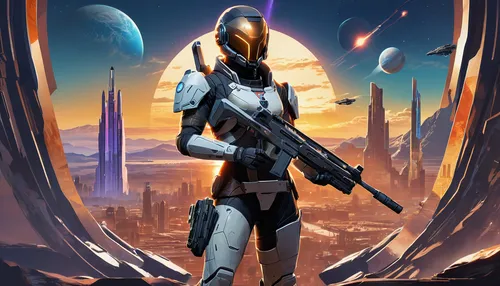 nova,tau,erbore,boba fett,alien warrior,cg artwork,neottia nidus-avis,symetra,sentinel,sci fi,nebula guardian,infiltrator,portal,scifi,sci - fi,sci-fi,crusader,patrols,templar,mercenary,Unique,Design,Sticker