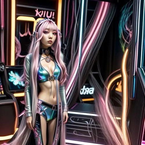 kula,neon body painting,starships,yubin,jolin,futurepop