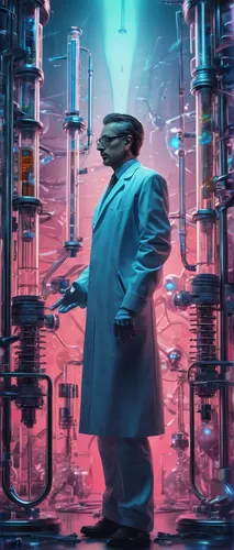 kingpin,scientist,cyberpunk,vapor,chemist,lab,chemical,liquidiser,surgeon,futuristic,syringe,chemicals,biologist,engineer,vials,gases,refinery,laboratory,tubes,serum,Conceptual Art,Sci-Fi,Sci-Fi 03