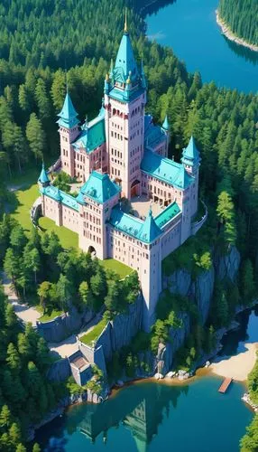 fairy tale castle,fairytale castle,neuschwanstein castle,neuschwanstein,disney castle,knight's castle,castle,medieval castle,castle keep,castlelike,castle complex,summit castle,bavaria,atlantis,moritz castle,burg,moritzburg,water palace,peter-pavel's fortress,hluboka castle,Illustration,Japanese style,Japanese Style 03