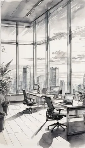 offices,modern office,office line art,blur office background,office,working space,office buildings,study room,boardroom,steelcase,furnished office,mies,bureaux,meeting room,conference room,office desk,workspaces,oticon,oficinas,workplaces,Illustration,Paper based,Paper Based 30