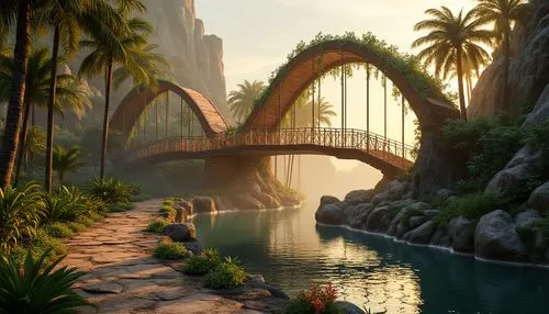 dragon bridge,adventure bridge,rainbow bridge,fantasy landscape,scenic bridge,futuristic landscape,bridge arch,rivendell,angel bridge,hanging bridge,suspension bridge,bridges,hangman's bridge,wooden bridge,neotropical,bridging,bridge,rock arch,lagoon,tropical island,Photography,General,Realistic