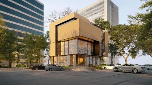 cubic house,cube house,modern building,new building,office building,metal cladding,corten steel,glass facade,modern architecture,new city hall,modern office,facade panels,3d rendering,costanera center