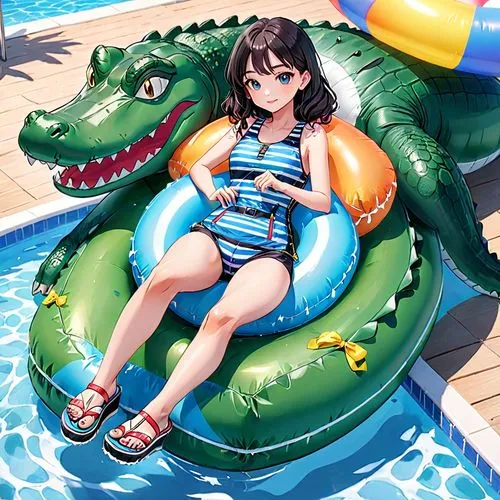 crocodile,karikomi,salt water crocodile,maho,tiribocchi,pedalo,Anime,Anime,General