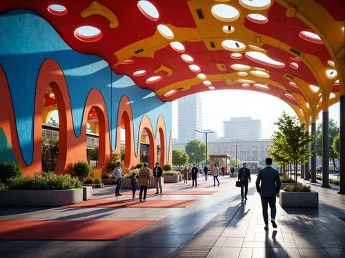 mvrdv,technopolis,zeil,rmit,futuristic architecture,southbank,urban design,melburnians,etfe,popmart,moscone,futuroscope,walt disney center,melbourne,ocad,googleplex,honeycomb structure,hammerson,biopolis,public art