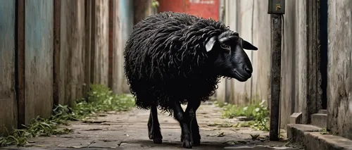 In a suspenseful thriller, a mysterious black sheep becomes the key to solving a perplexing crime.,anglo-nubian goat,valais black nose sheep,feral goat,black head sheep,black nosed sheep,cameroon shee