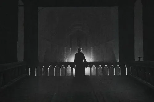 film noir,haunted cathedral,the nun,eerie,man silhouette,the silhouette,dark gothic mood,dracula,silhouette,pilgrimage,silhouette of man,woman silhouette,in the shadows,ominous,hall of the fallen,silh