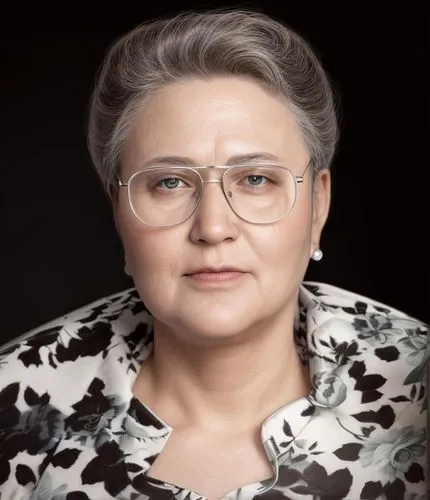 женщина,an older woman wearing glasses and a floral shirt,chukovskaya,politkovskaya,grankovskaya,koulikovskaya,nabiullina,shelkovskaya,Common,Common,Natural