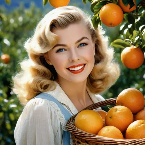 doris day,katherine hepburn,gena rolands-hollywood,vitamin c,ingrid bergman,marilyn monroe,oranges,marylin monroe,ann margaret,grace kelly,orange,vintage 1950s,merilyn monroe,clementines,marylyn monroe - female,jane russell-female,kumquats,1950s,eva saint marie-hollywood,citrus fruits,Photography,General,Natural