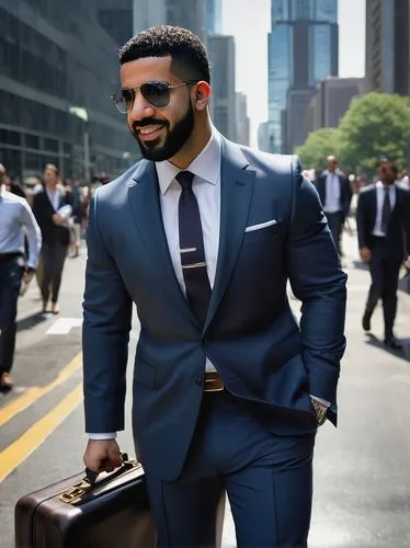 drake,a black man on a suit,ceo,black businessman,business man,african businessman,real estate agent,businessman,business,banker,briefcase,indian celebrity,business time,navy suit,business bag,men's suit,formal guy,business men,stock broker,sales man,Conceptual Art,Oil color,Oil Color 01