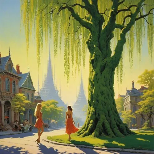 hildebrandt,mcquarrie,fantasyland,defence,sylvania,walt disney world,disneyland park,nasmith,magic kingdom,storybook,fairy tale,the disneyland resort,coville,mcquade,a fairy tale,imagineers,rivendell,arborists,girl with tree,defense,Conceptual Art,Sci-Fi,Sci-Fi 19