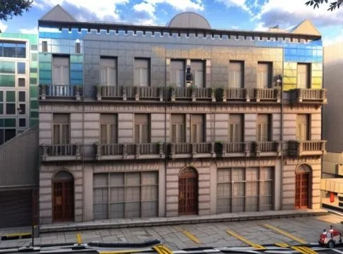 facade painting,3d rendering,edificio,edificios,institucion,delgada,model house,multistorey,modern building,frontages,appartment building,facades,multi-story structure,embassy,habitaciones,senado,new 