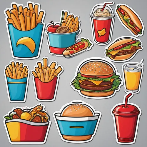 fast food,food icons,grilled food sketches,foods,scrapbook clip art,clipart sticker,food collage,retro 1950's clip art,icon set,vector images,set of icons,fastfood,fast food,fast food restaurant,diet 