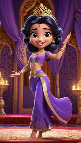 aladha,tiana,aladin,princess sofia,jasmine,aladdin,queen crown,disney character,moana,princess anna,oriental princess,boast,hula,elsa,mulan,jasmine blossom,queen,radha,rapunzel,queen s,Unique,3D,3D Character