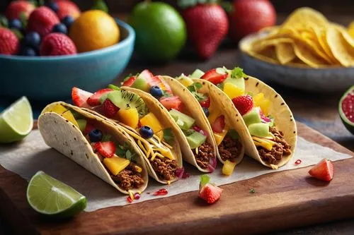 Taco with fruit slices filling,mexican-style pork tacos,rolled tacos,tacos,tacos food,taco case,mexican foods,Photography,General,Commercial