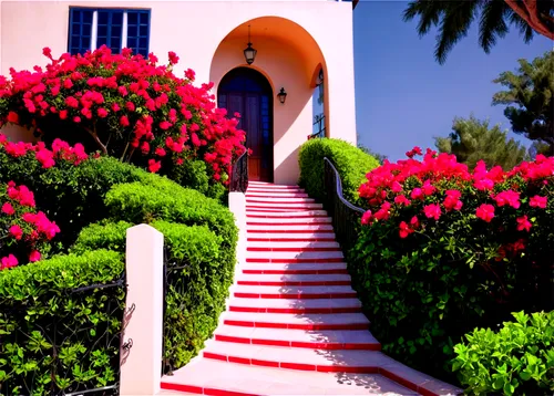 bougainvilleans,masseria,bougainvilleas,breezeway,superadobe,winding steps,bougainvillea,stairways,paphos,hala sultan tekke,greek island door,provencal,rosebushes,entranceways,tinos island pyrgos,spetses,patmos,decorative bush,djerba,montecito,Art,Artistic Painting,Artistic Painting 35