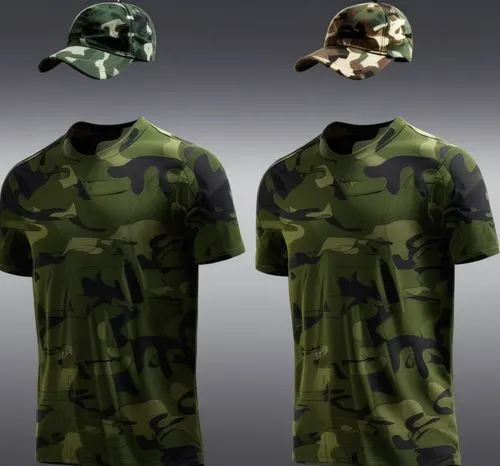 Military shirts and caps templates ,military camouflage,camo,military uniform,military,military rank,apparel,isolated t-shirt,shirts,crown caps,fir tops,high-visibility clothing,premium shirt,uniforms